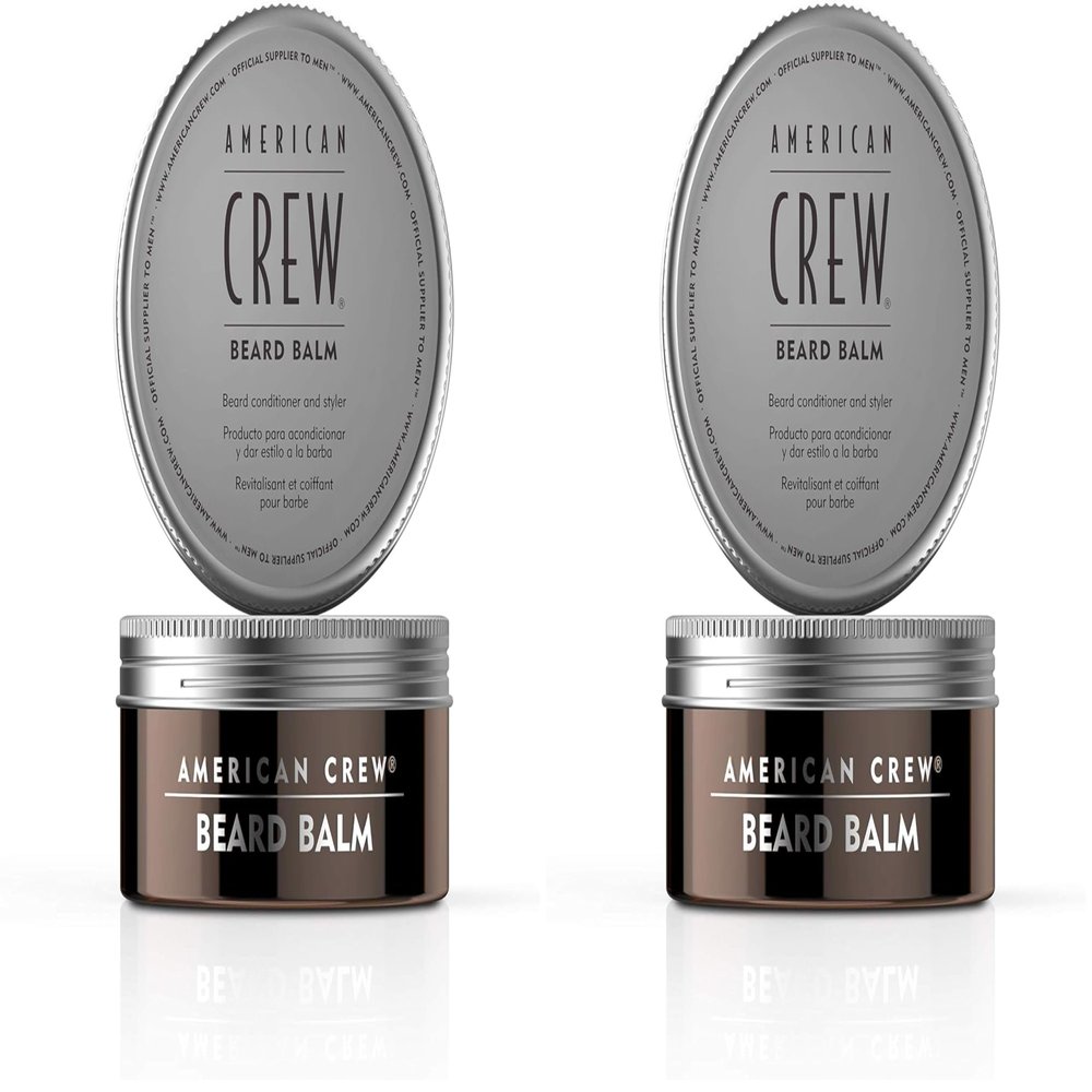 AMERICAN CREW Beard Balm, Conditioner & Styler, Sweet Almond Oil, Shea Butter, 2.1 Fl Oz (Pack of 2)
