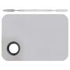 Cosmetics Makeup Mixing Palette, Stainless Steel Mixing Palette with Spatula Professional Cosmetic Makeup Metal Mixing Palette Nail Art view 1