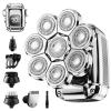 Head Shaver for Bald Men,2024 Upgrade 8-in-1 Mens Electric Shaver Bald Head Shaver for Men,Electric Razor for Bald Men IPX7 Waterproof Rotary Shaver Grooming Kit with LED Display view 1
