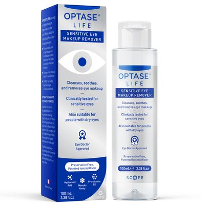 Optase Life Sensitive Eye Makeup Remover  Gentle & Effective for All Skin Types - Breakthrough Innovation vs Traditional Micellar Water - 100ml