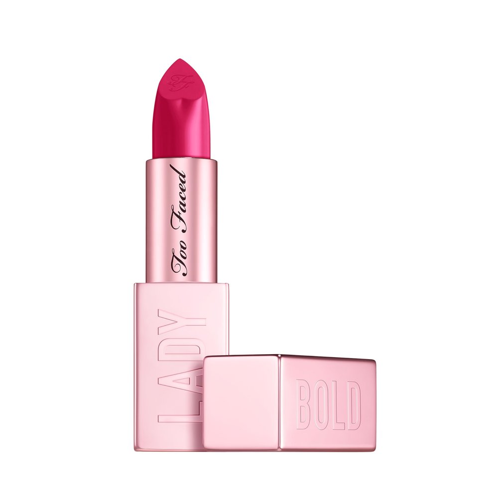 Too Faced Lady Bold Cream Lipstick | Creamy, High-Impact Color, Lightweight, Vegan + Cruelty Free, 0.11 Ounce, Hopelessly Devoted