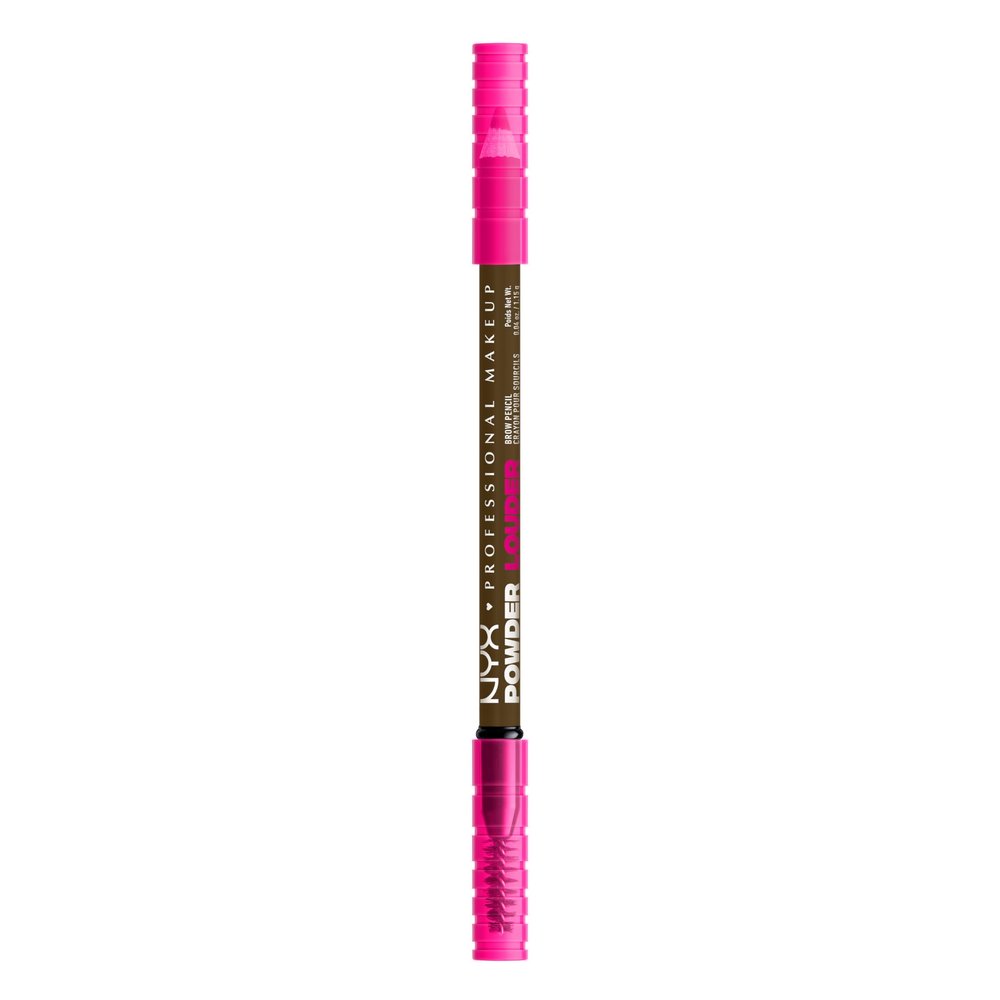 NYX PROFESSIONAL MAKEUP Powder Louder Eyebrow Pencil, Brow Pencil with Buildable Volume For Up To 12HR Wear, Vegan Formula - Taupe