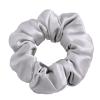 100% Mulberry Silk Scrunchies - 16 Momme Hair Ties for Women with Curly, Thick or Thin Hair, Black Satin for Sleep (1, 05 Grey) view 1