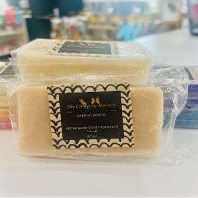 NinthAvenue Basics The Cottage by Monarch Sandalwood Cold Process Soap Bar, 1 Count (Pack of 1), Brown