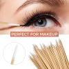 1500PCS Pointed Cotton Swabs with Storage Case - 4 inch Microblading Precision Tip Cotton Swabs with Wooden Sticks - Micro Tips for Makeup Eyelash Extensions Nail Art Supplies view 3