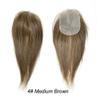 Ultra Thin Skin Bald Spot Hair Patch Non Surgical Human Hair Replacement Unit Toupee for Men Women V-Looped Hairpiece Hair Toppers Black Brown Men Toupee16"#4 Medium Brown-100% density view 2