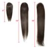 Ultra Thin Skin Bald Spot Hair Patch Non Surgical Human Hair Replacement Unit Toupee for Men Women V-Looped Hairpiece Hair Toppers Black Brown Men Toupee16"#4 Medium Brown-100% density view 3