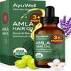 Ayuwell Ayurvedic Hair Oil, Potent & Lightweight Amla Indian Hair Growth Oil  USDA & All Hairs Types  For Nourishing Scalp w/Non-GMO Bhringraj, Brahmi, & Lavendar For Growth + Balanced Health, 2 oz view 1