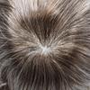 Hair Wonders Hair System for Men Swiss Lace Hairpiece for Men Toupee Real Natural Human Hair Lace Front Mens Hair System 7X9#330#3 Dark Brown+30% Grey 100% Density view 3