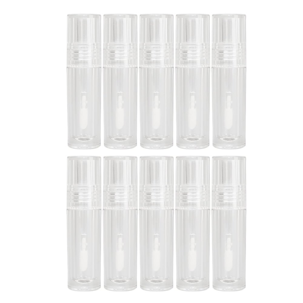 10-Pack 5ml Empty Refillable Lip Balm Bottles, Lip Gloss Tubes with Wand for DIY Makeup Lipstick Holder, Cosmetic Lip Oil Containers
