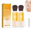 Sunscreen Setting Powde Spf 50 Pa++Mineral Setting Powder For Face Oil Control Natural Matte Finish Sunscreens Soft Brush For Face Long Lasting Breathable Lightweight Concealer view 1