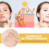 Sunscreen Setting Powde Spf 50 Pa++Mineral Setting Powder For Face Oil Control Natural Matte Finish Sunscreens Soft Brush For Face Long Lasting Breathable Lightweight Concealer view 2