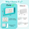 Personalized Initial Letter Clear Makeup Bag,Preppy Small Nylon&PVC Cosmetic Zipper Bag with Chenille Letter,Portable Beach Travel Skincare Toiletry Bag,Trendy Monogram Gift for Teen Girls Women,M view 4