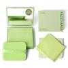 KYDA 200 Sheets Face Oil Blotting Paper, Included Refills, Mirror and Puff, Oil Absorbing Sheets for Matte Makeup, Controls Shine, Absorb Excess Oil, Travel Size Gentle Face Makeup, Green Tea view 1