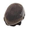 NinthAvenue Basics Toupee For Men Hair System Swiss Lace Men Toupee European Human Hairpiece Men Hair Replacement System Bleachedknot (1# Jet Black, 8x10""-100% Light Med-Light Density) view 3