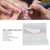 10Pcs Nail Drill Bits Set with Storage Box - Tungsten Steel & Ceramic Manicure Pedicure Drill Bits for Acrylic Gel Nails, Home Salon Use, Professional Nail Art Tools view 2