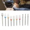 10Pcs Nail Drill Bits Set with Storage Box - Tungsten Steel & Ceramic Manicure Pedicure Drill Bits for Acrylic Gel Nails, Home Salon Use, Professional Nail Art Tools view 3