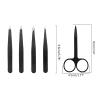 Eyebrow Tweezers Set Ingrown Hair Removal Tweezers Scissors Kit For With Leather Case Gift Eyebrow Tweezers Set view 4