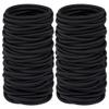 homeemoh 20pcs Elastic Hair Ties, Womens Girls Ponytail Holders Rubber Bands 4mm Scrunchies Hair Accessories (Black) view 1