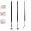 3Pcs Folding Angle Scalloped Lash Brush 2024 New Mascara Fan Brush Angled Fan Shaped Eyelash Brushes Lash Wand Brush Makeup Tool for Upper Lower Eye LashV view 1