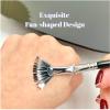 3Pcs Folding Angle Scalloped Lash Brush 2024 New Mascara Fan Brush Angled Fan Shaped Eyelash Brushes Lash Wand Brush Makeup Tool for Upper Lower Eye LashV view 4