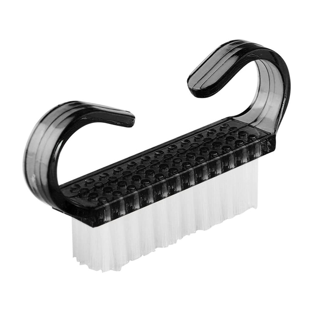 CHENGBEI Finger Nail Brushes For Cleaning Handle Grip Nail Brush Hand Fingernail Brush Cleaner Scrubbing Kit For Toes And Nails Nail Cleaning Brushes Christmas, Black