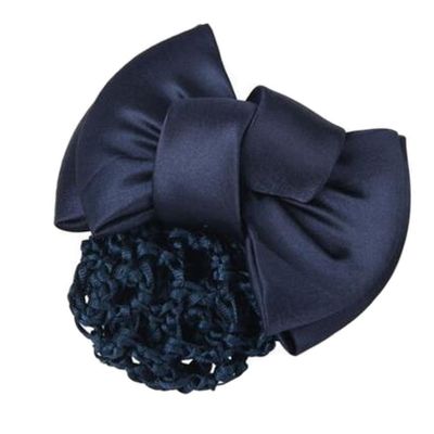 Bowknot Snood Net,Net Hair Clip, Net Hair Clip, Barrette, Hairnet,2PCS Ladies Bow Barrette Hair Clip Snood Net Bun Cover, B