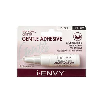 iENVY i-ENVY Individual Cluster Gentle Lash Adhesive, Waterproof & No Odor Eyelash Glue, Precision Nozzle for Cluster & Individual Lash, Gentle Soothing Oat Extract, All Skin Type (Clear)