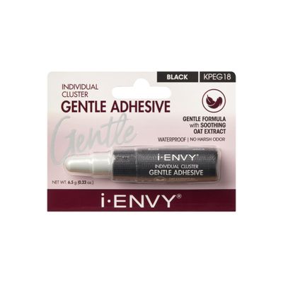 iENVY i-ENVY Individual Cluster Gentle Lash Adhesive, Waterproof & No Odor Eyelash Glue, Precision Nozzle for Cluster & Individual Lash, Gentle Soothing Oat Extract, All Skin Type (Black)