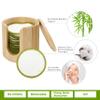 16PCS Reusable Cotton Pads Makeup Remover Face Cotton, Bamboo Storage Box Soft Facial Round, Washable Laundry Zero Waste Cleansing Wipes Storage Bamboo Box Bag Holder for Skin Care Gifts Exfoliating view 3