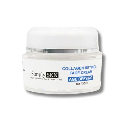 Age Defying Collagen Retinol Cream for Wrinkles and Fine Lines - Skin Tightening Cream for Face and Neck - Anti Aging Day and Night Facial Cream for Women and Men - 1.0 oz