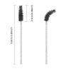 100 Pcs Disposable Eyelash Brush, Mascara Wands Makeup Brushes Crystal Eyebrow Spoolies rush for Eyelash Extensions with Container (Crystal Black+Crystal Pink) view 3