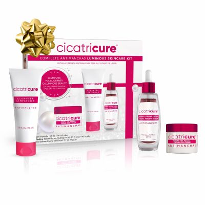 Cicatricure Antimanchas Skin Care Kit: AHA & PHA Exfoliating Face Wash, Brightening Serum, and Moisturizing Gel Cream - Dark Spot Reduction, Enhanced Glow, Paraben & Sulfate-Free