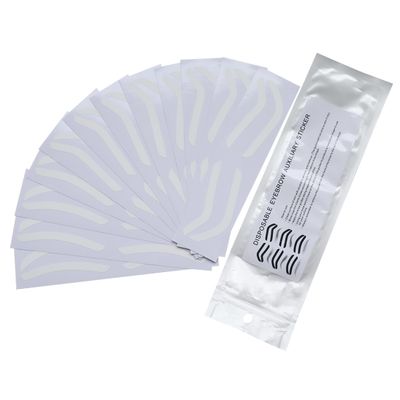 Airbrush Eyebrow Stickers Stencils Shape Tape Disposable Tattoo Auxiliary Stickers Airbrush Brow Border Shaping Mapping Guide Tape Air Brush Templates for Tinting Makeup (1 Bag 12 Pairs)
