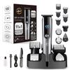 Beard Trimmer for Men - 5 in 1 Kit Electric Razor, Nose Hair Trimmer with LED Display, Cordless Mustache Body Face Grooming Kit, Rechargeable Beard Shaver (Aluminum) view 1