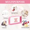 Small Clear Personalized Initial Makeup Bag, Preppy A-Z Chenille Letter Patch Cosmetic Bag, Cute Transparent Nylon Waterproof Zipper Beach Varsity Letter Pouch, Gift for Women Girls(Pink-Pink X) view 4