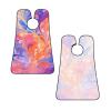 UOYO Rainbow Marble Beard Bib Apron for Men Feather Boho Beard Hair Catcher, Non-Stick Beard Shave Trimming, Grooming Gifts for Husband, Dad view 3