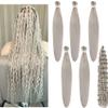Silver Braiding Hair Pre stretched for Boho Braids Boho Braiding Hair with Boho Curls view 1