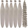 Silver Braiding Hair Pre stretched for Boho Braids Boho Braiding Hair with Boho Curls view 2