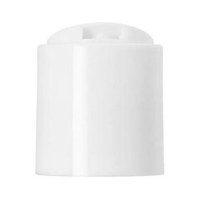 24/410 Durable Unlined Disc Press Top Closure Caps for Plastic, Empty, Shampoo, Soap, Lotion Bottles - Caps for Squeeze Bottles With Neck Diameter 24mm (1, White)