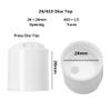 24/410 Durable Unlined Disc Press Top Closure Caps for Plastic, Empty, Shampoo, Soap, Lotion Bottles - Caps for Squeeze Bottles With Neck Diameter 24mm (1, White) view 4