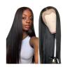 Wigs Straight Hair Lace Front Wig HD Transparent Lace Frontal Human Hair Wig for Women, 14-40 Inch Long Brazilian Remy Hair Pre Plucked Closure Wig Girls Daily Use Wigs ( Color : 5X5 closure wig 180 d view 1