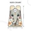 UOYO Cute Elephant Beard Bib Apron for Men Ethnic Floral Leaves Beard Hair Catcher, Non-Stick Beard Shave Trimming, Grooming Gifts for Husband, Dad view 4