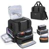 BAFASO Large Tattoo Case with 3 Inner Removable Pouches, Tattoo Travel Case for Large Tattoo Stencil Printer and Tattoo Supplies (Patented), Black view 1