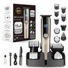 Beard Trimmer for Men - 5 in 1 Kit Electric Razor, Nose Hair Trimmer with LED Display, Cordless Mustache Body Face Grooming Kit, Rechargeable Beard Shaver (Gold) view 1