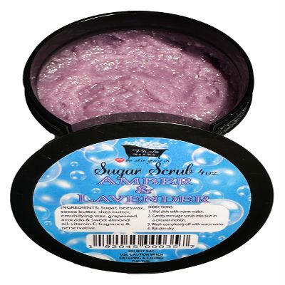 Amber & Lavender Whipped Shea Sugar Scrub with Cocoa Butter Black Amber & Lavender Type | 4 oz