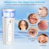withthesun Portable Nano Face Mister, Facial Steamer, USB Rechargeable Cool Mist Sprayer, 40ml Visual Water Tank, Nano Mister for Eyelash Extensions, Facial Deep Cleaning, Makeup (White) view 3