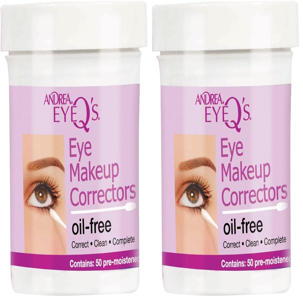 Andrea Eyeq's Oil-free Eye Make-up Correctors Pre-moistened Swabs, 50 Count (Pack of 2)