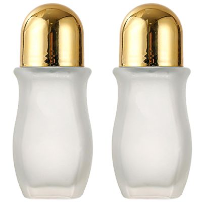 LJJCSFF 2pcs 50ml Glass Roller Bottles Large Empty Roller Ball Bottle Leak Proof Refillable Rollerball Bottles for Perfume Essential Oils Deodorant