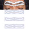 Airbrush Eyebrow Stickers Stencils Shape Tape Disposable Tattoo Auxiliary Stickers Airbrush Brow Border Shaping Mapping Guide Tape Air Brush Templates for Tinting Makeup (2 Bags a Pack, 24 Pairs) view 2